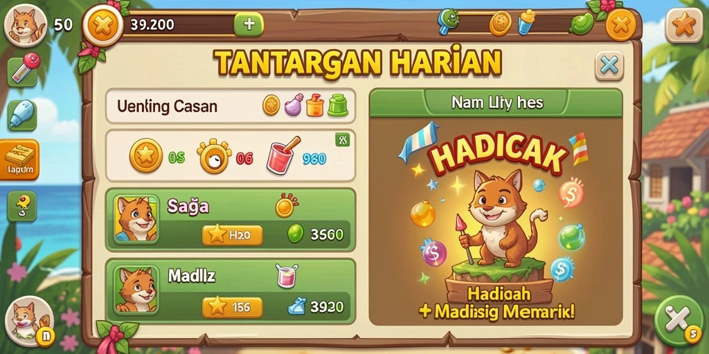 Pertarungan seru melawan monster yang menantang.