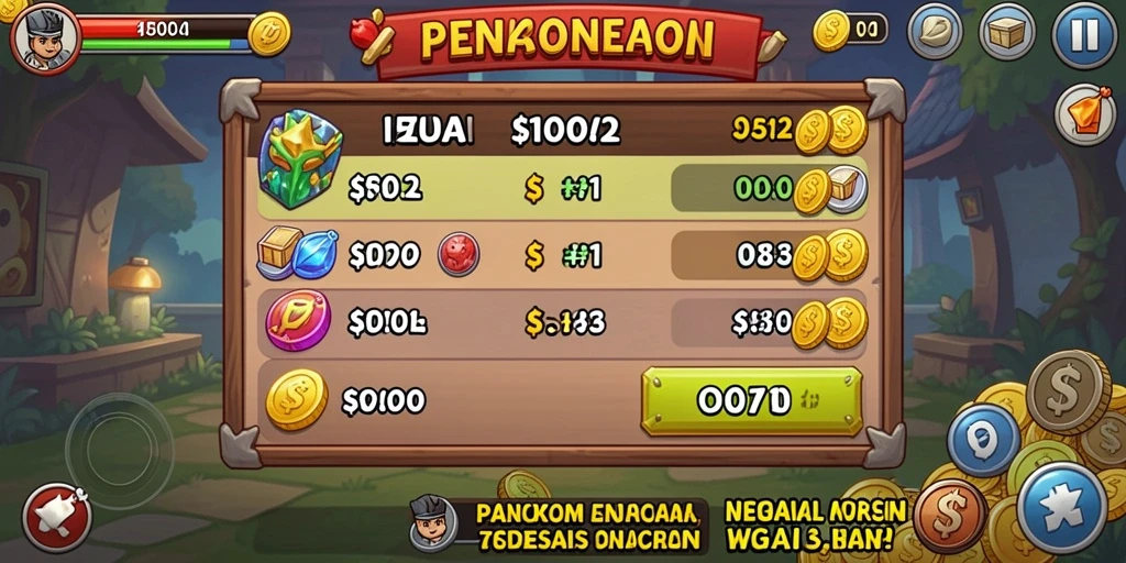 Screenshot memperlihatkan peringkat pemain dan leaderboard.