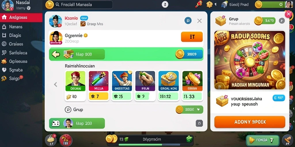 Fitur multiplayer yang memungkinkan bermain bersama teman.