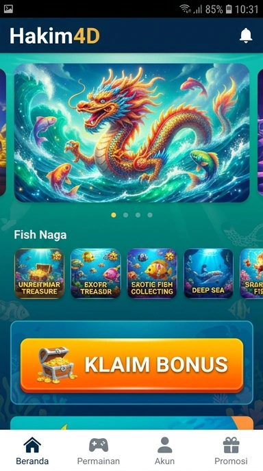 hakim4d — layar beranda